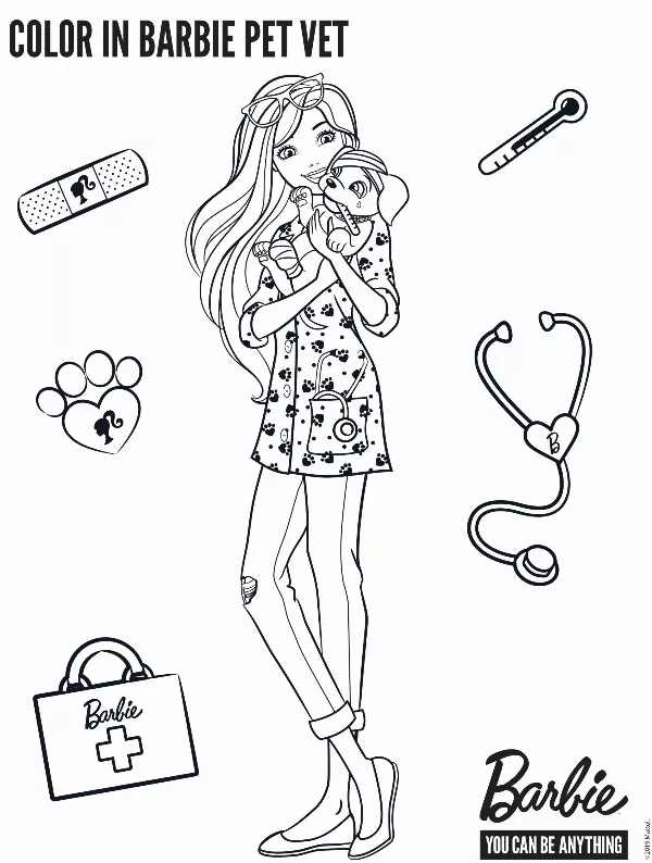 Barbie Animal Doctor Activity Sheet